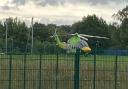 An air ambulance was seen landing at Bishop's Hatfield Girls' School nearby.