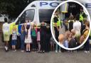 Youngsters at Birchwood Holiday Club in Hatfield were shown inside a police van.