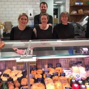 Staff from Bob's butchers on the opening day in Hatfield.