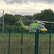 An air ambulance was seen landing at Bishop's Hatfield Girls' School nearby.