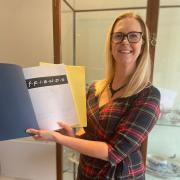 Amanda Butler, head of Hanson Ross, with the Friends scripts