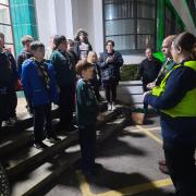 Cubs from the 2nd and 7th Welwyn Garden City Scout group on a visit to The Bunker at Hatfield Police Station
