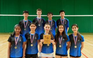 Hertfordshire's winning U17 badminton team. Picture: PASCAL HOW