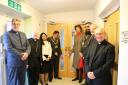 Dignitaries and church leaders attended the art exhibition opening in Welwyn Garden City