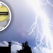 Thunderstorms are expected across Hertfordshire this evening.