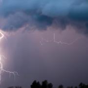 The Met Office has put a yellow weather warning for thunderstorms in place until 6pm today.