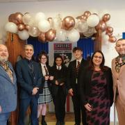 Cllr Christian Gray (left) and Cllr Chris Myers (right) launched the careers fair at Mount Grace School