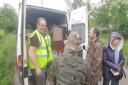 Paul Zukowskyj (left) joined Vans Without Borders on their aid mission to Ukraine.