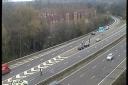 Police dealt with a crash on the A1(M) near Welwyn Garden City this morning. 
Picture: Highways England