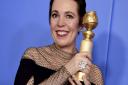 Olivia Colman poses in the press room with the award for best performance by an actress in a motion picture, musical or comedy for 'The Favourite' at the 76th annual Golden Globe Awards at the Beverly Hilton Hotel on Sunday, January 6, 2019, in Beverly