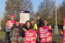 University of Hertfordshire lecturers and staff that are a part of the UCU strikes.