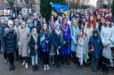 The Welwyn Garden City community gathered for a vigil on Friday last week in solidarity with Ukraine