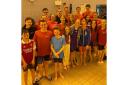 Some of the Hatfield swimmers who retained the Herts Major League title. Picture: HATFIELD SC
