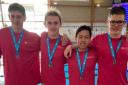 Hatfield's 17+ boys' relay team won silver at the regional championships. Picture: HATFIELD SC