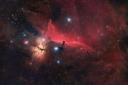 The Horsehead Nebula B33 and Flame Nebula NGC 2024