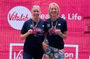Jo Grant and Louise Beale of Garden City Runners at London 10,000. Picture: GCR