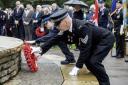 Wreaths were laid at Potters Bar war memorial