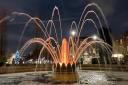 Coronation Fountain will be illuminated orange until December 10.