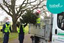 Isabel Hospice Christmas tree recycling.
