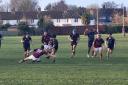 Fin Sutherland breaks the line for his second try.. Picture: WELWYN RFC