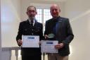 PC Paddy Phelan and Alistair Hodgson with their Heritage Hero 2023 awards.