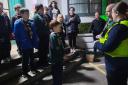 Cubs from the 2nd and 7th Welwyn Garden City Scout group on a visit to The Bunker at Hatfield Police Station