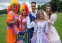 Simon Nicholas, Ernie Almond, Luke Roberts, Honey Fine and Jess Robinson will appear in pantomime Cinderella at Harpenden Public Halls
