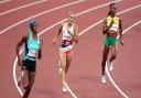 Great Britain's Jodie Williams (centre) ran a sub-50 PB to qualify for the 400m final at the Tokyo 2020 Olympic Games.
