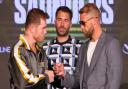 Saul Canelo Alvarez and Billy Joe Saunders face off at the final press conference