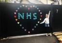 A tribute to the NHS on a gate in Digswell Hill, Welwyn Garden City. Picture: Lauren Alder