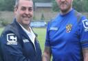 New Stevenage Ladies manager Gary Bailey (right) with the club's David Potter