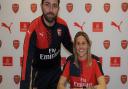 Kelly Smith signs a new contract for the Arsenal Ladies. Picture by Arsenal Media Group