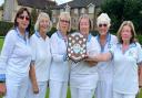 North Mymms Bowls Club celebrate their victory at the district finals.