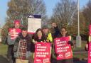 University of Hertfordshire lecturers and staff that are a part of the UCU strikes.