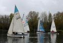 The start of race two at Welwyn Garden City Sailing Club. Picture: VAL NEWTON