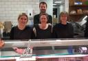 Staff from Bob's butchers on the opening day in Hatfield.