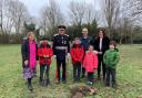 The Lord-Lieutenant of Hertfordshire planted an elm tree with the help of Hertford schoolchildren.
