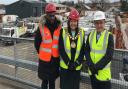 Samuel Kasumu, Barbara Fitzsimon and Tony Kingsbury at the Tewin Road Recycling Centre.