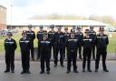 Chief Constable Charlie Hall, centre, with Hertfordshire Constabulary's newest officers at their passing out parade at police headquarters in Welwyn Garden City.