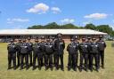 Chief Constable Charlie Hall, centre, with the 14 new trainee detectives at the July 7 graduation ceremony held at Herts police headquarters in Welwyn Garden City.