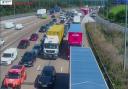 A crash has caused the closure of two lanes of the M25, near South Mimms and Potters Bar.