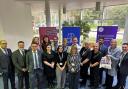 Representatives from the CPS, University of Hertfordshire, police and county council, who organised and participated in the event, with Liz Green, High Sheriff of Hertfordshire, second from right.