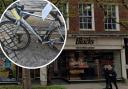 The suspect's bike and mobile phone were found in a pub after the theft