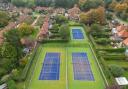 The new courts at Orchard Tennis Club as seen from a drone. Picture: ORCHARD TC
