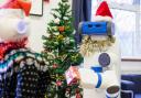 The University of Hertfordshire robots celebrating Christmas