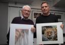 Potters Bar Photographic Society members Graham Coldrick (left) and David Fordham with their winning prints.