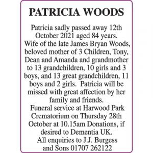 PATRICIA WOODS