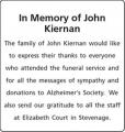 In Memory of John Kiernan