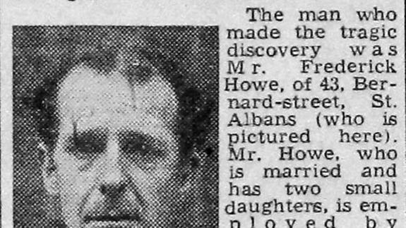 Welwyn Hatfield Times: Stephen's body was found by Frederick Howe on the morning of December 19. Welwyn Hatfield Times: Stephen's body was found by Frederick Howe on the morning of December 19.