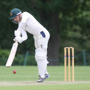 Brad Lane top scored but Old Owens lost on the final ball at Hertford. Picture: KARYN HADDON